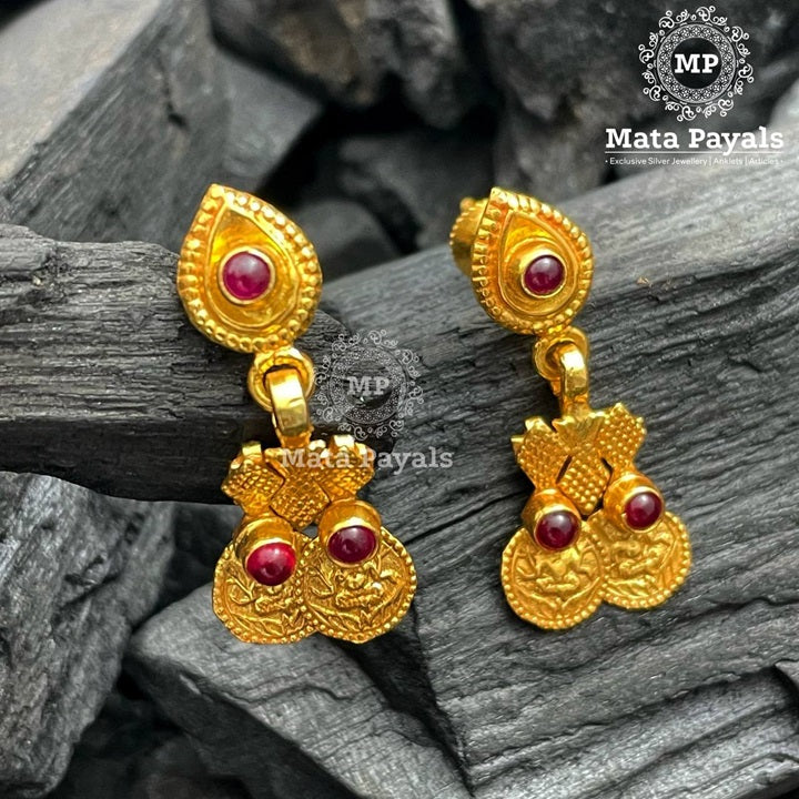 Shri Lakshmi Kasu Gold Plated Earings