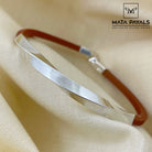 Plain Silver Silicon Bracelet