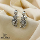 Sparkling Zircon Oxidised Stud
