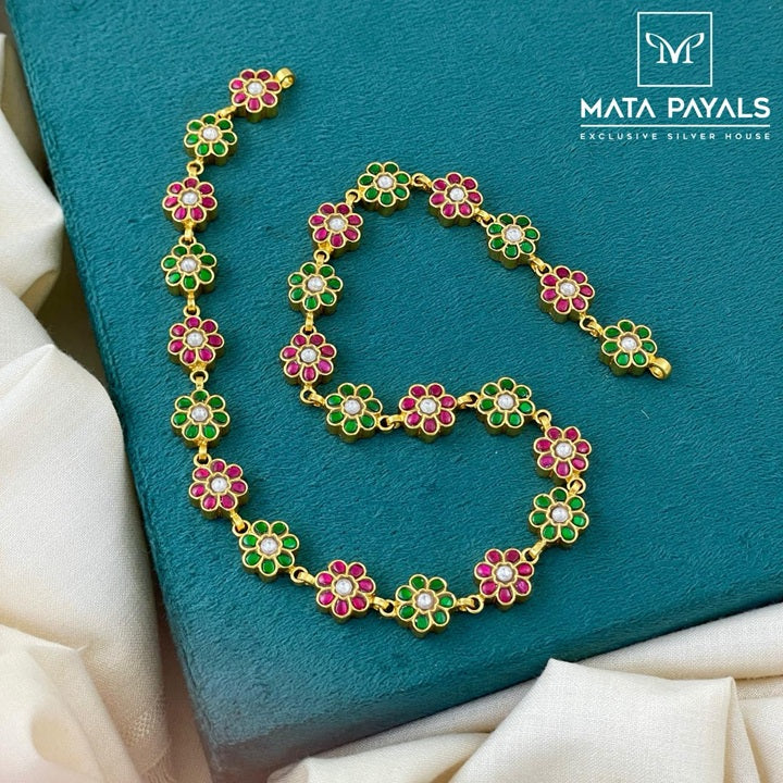 Kundan Floral Neckchain