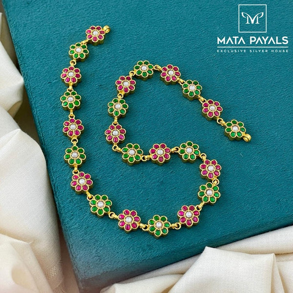 Kundan Floral Neckchain