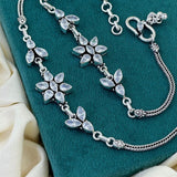 White Stone Oxidised Payal