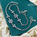White Stone Oxidised Payal