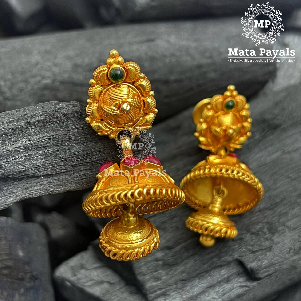 Admirable Step Gold Plated Jhumka