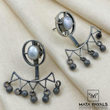 Simple Oxidised Chandbali