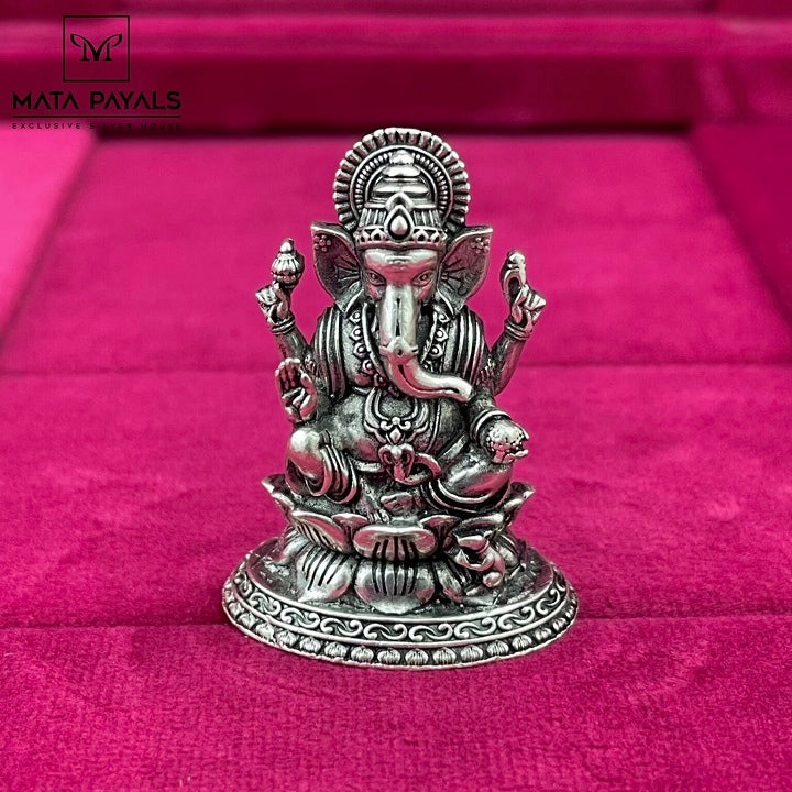 Admirable Lord Ganapati Oxidised Idol-3.7 CMS / 16.4 GM