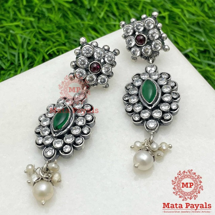 Sparkling Oxidised Earing