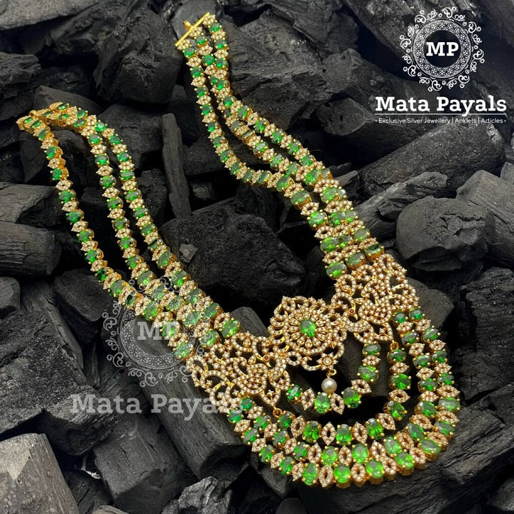 Spell Bound Greeny Gold Plated Necklace