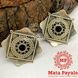 Spiffy Square Oxidised Stud