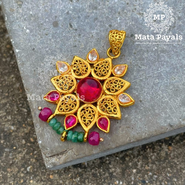Splendid Chakra Gold Plated Pendant