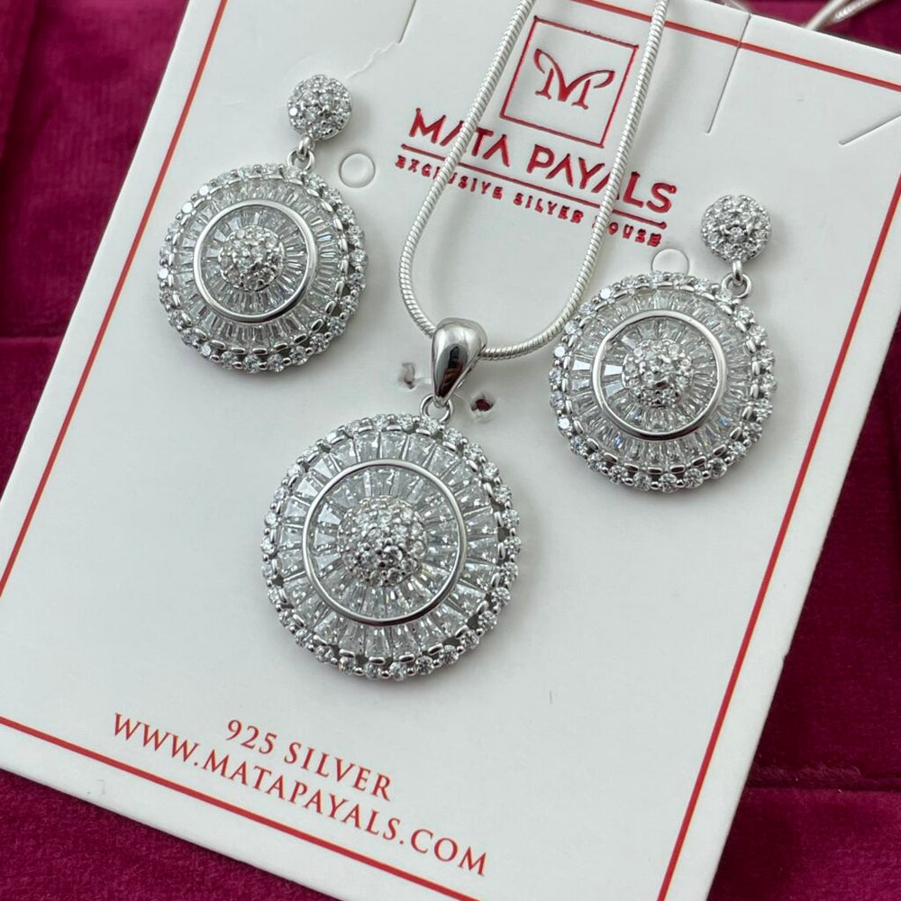Statement Zircon Pendant Set