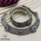 Floweret Striking Silver Anklet