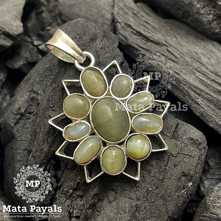 Striking Silver Oxidised Pendant