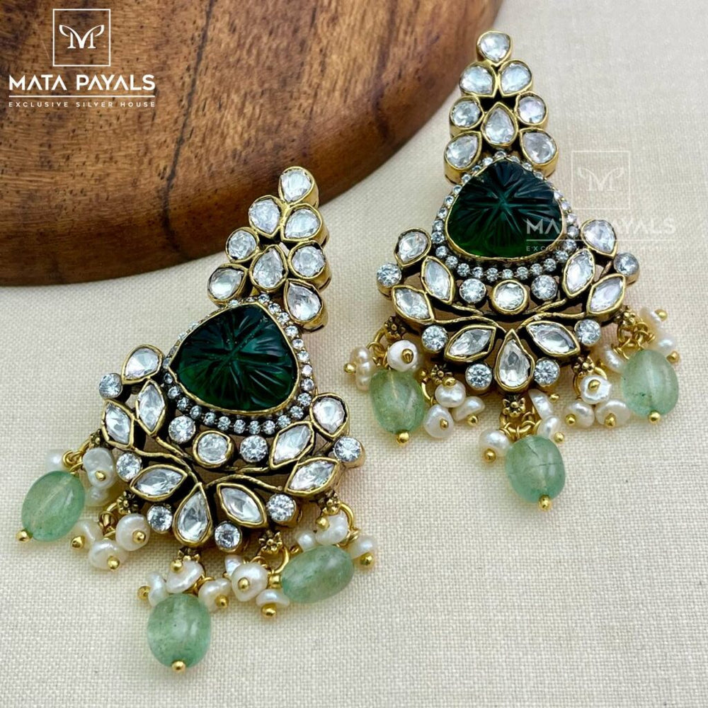 Stunning Moissanite Chandbali