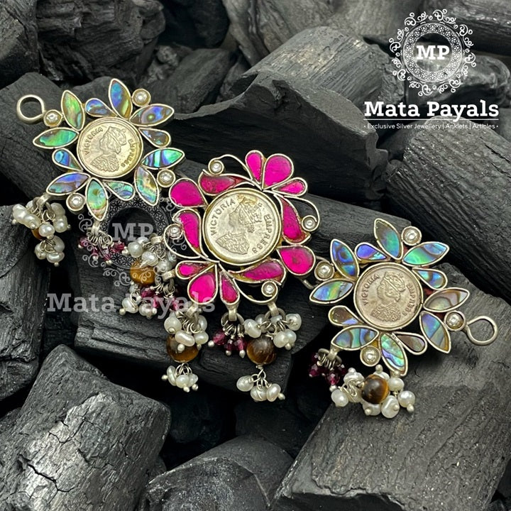 Stunning Silver Minted Queen Victoria Coin Oxidised Necklace