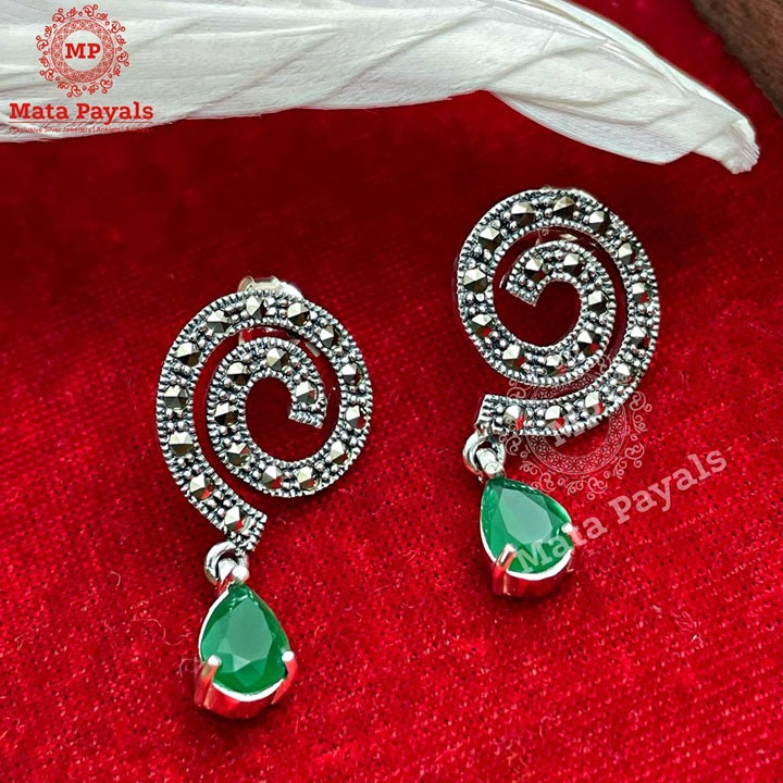 Stylish Silver Marcasite Earring