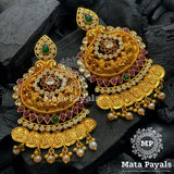 Substantial Shri Varamahalakshmi Gold Plated Chandbali