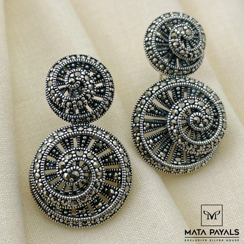 Swirl Marcasite Earrings