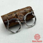 Swirly Oxidised Silver Bali