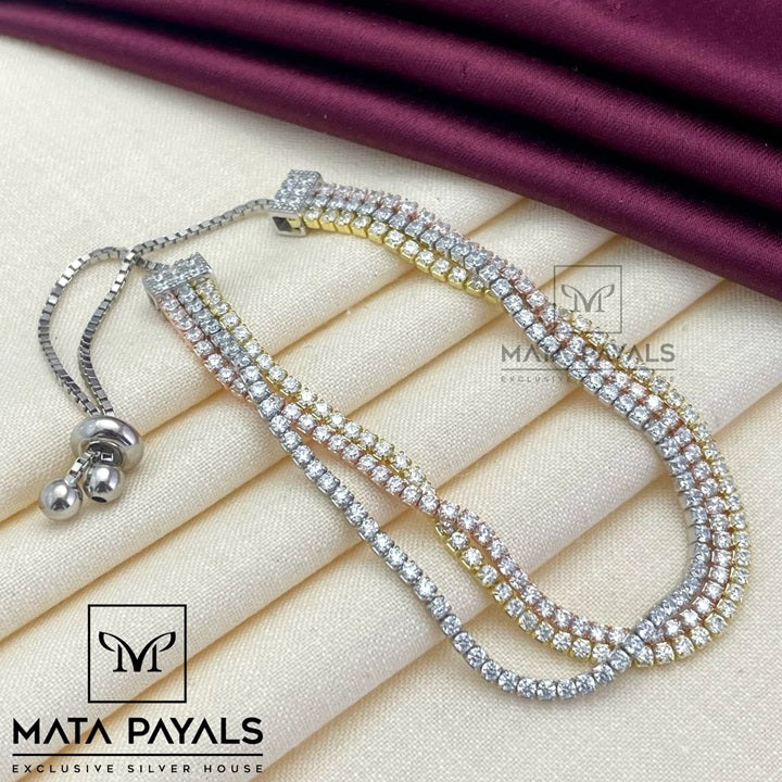 Three Tone Zircon Bracelet