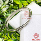 Three Twine Plain Silver Kada
