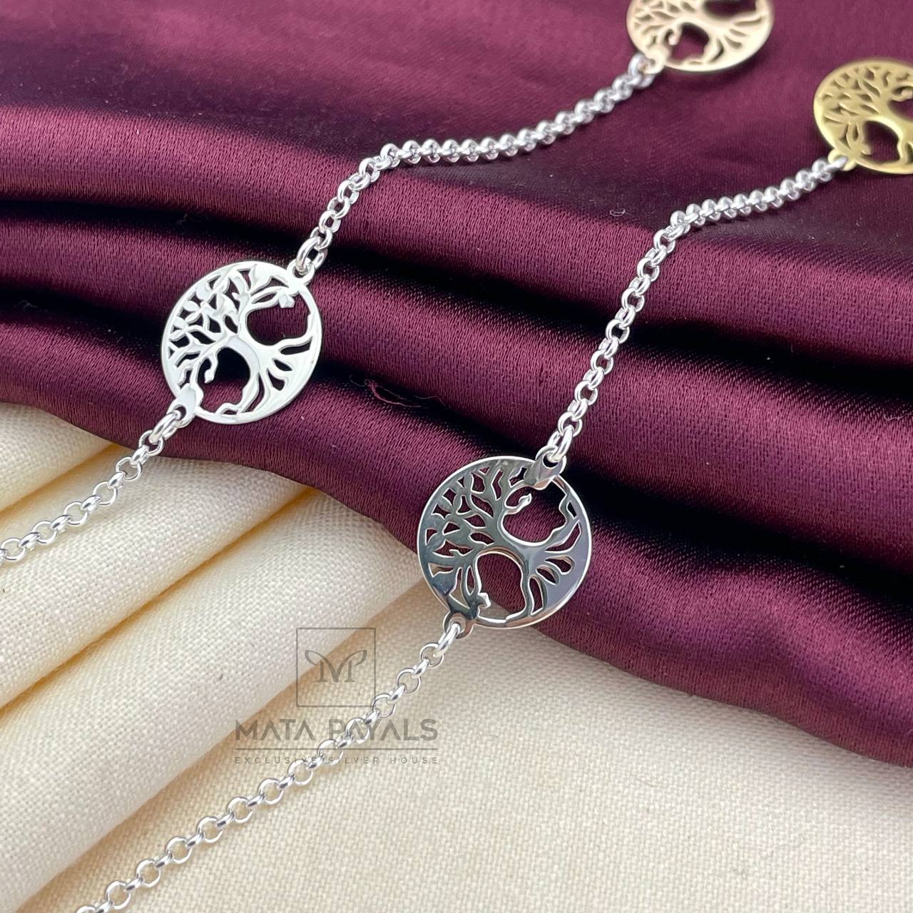 Tree Three Tone Anklet