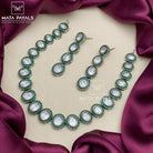Trendy Greeny Zircon Necklace Set