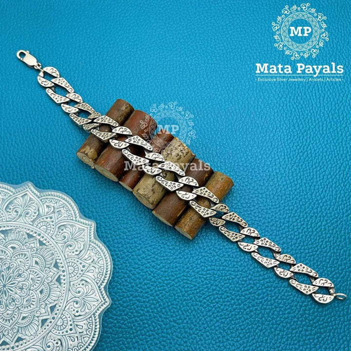 Tribal Oxidised Silver Bracelet