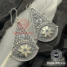 Tribal Oxidised Silver Chandbali