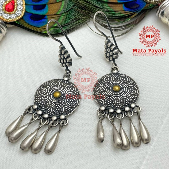 Tribal Oxidised Silver ChandbaliS