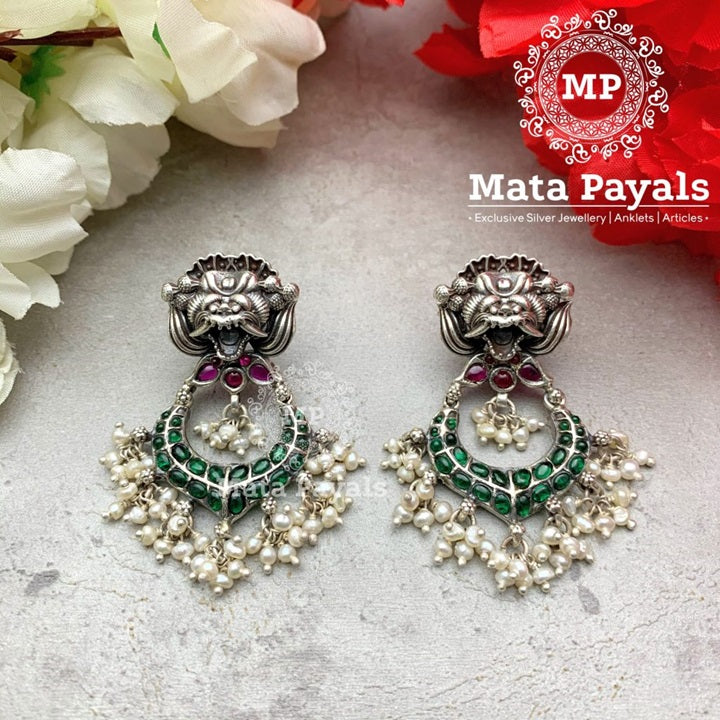 Tribal R&G Oxidised Chandbali