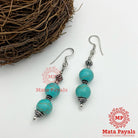Turquoise Beaded Oxidised Hanging