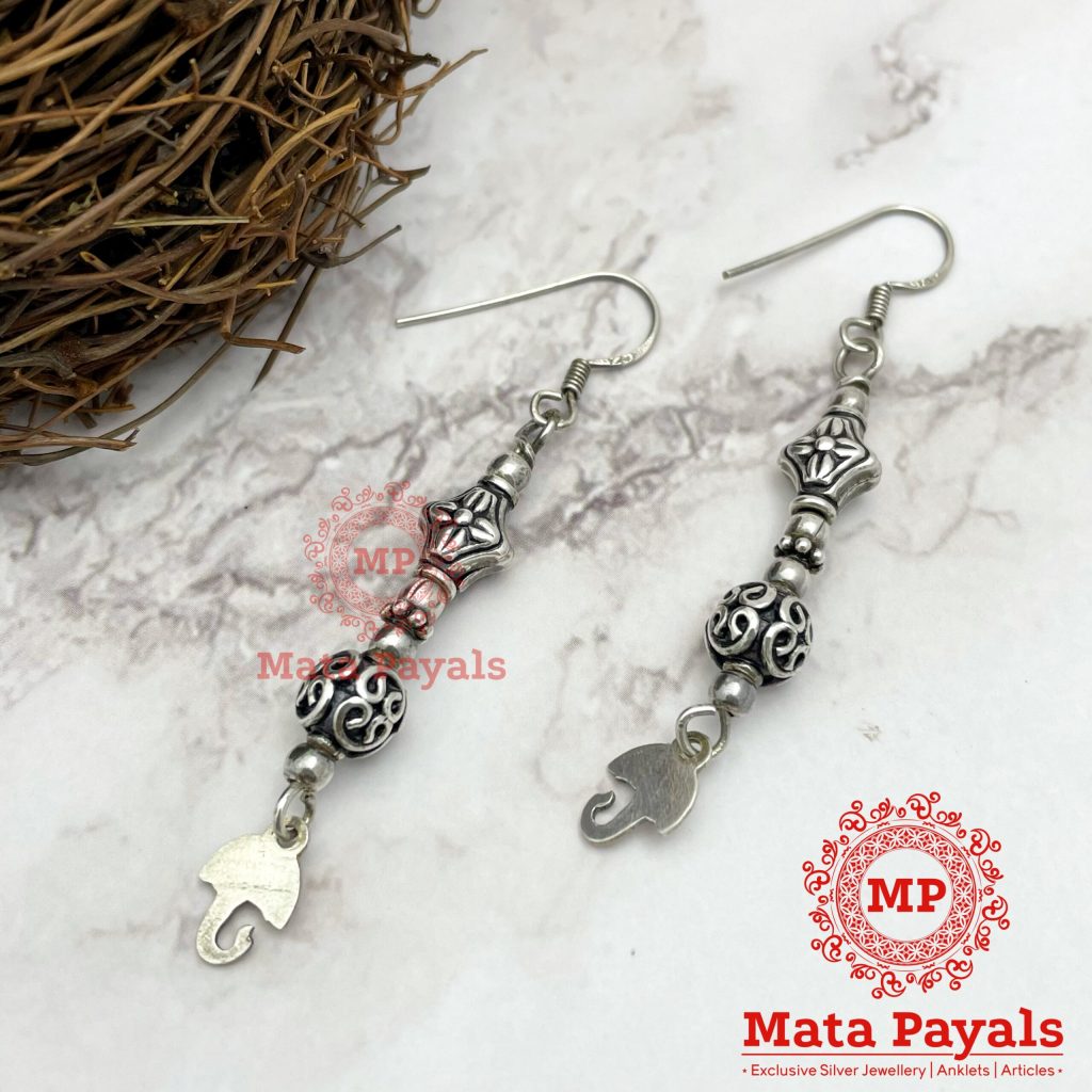 Umbrella Filigree Oxidised Earring