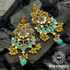 Unimaginable Dual Peacock Gold Plated Chandbali