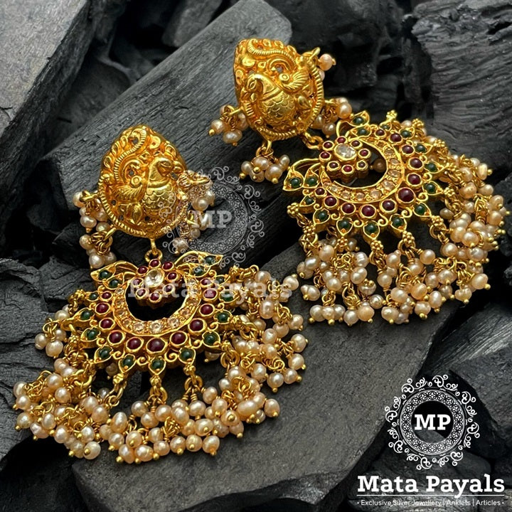 Unimaginable Silver Gold Plated Chandbali
