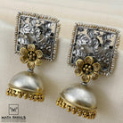 Unique Square Floral Jhumka