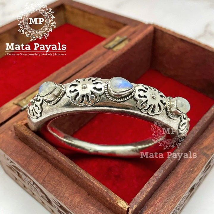 Vintage Moonstone Oxidised Kada
