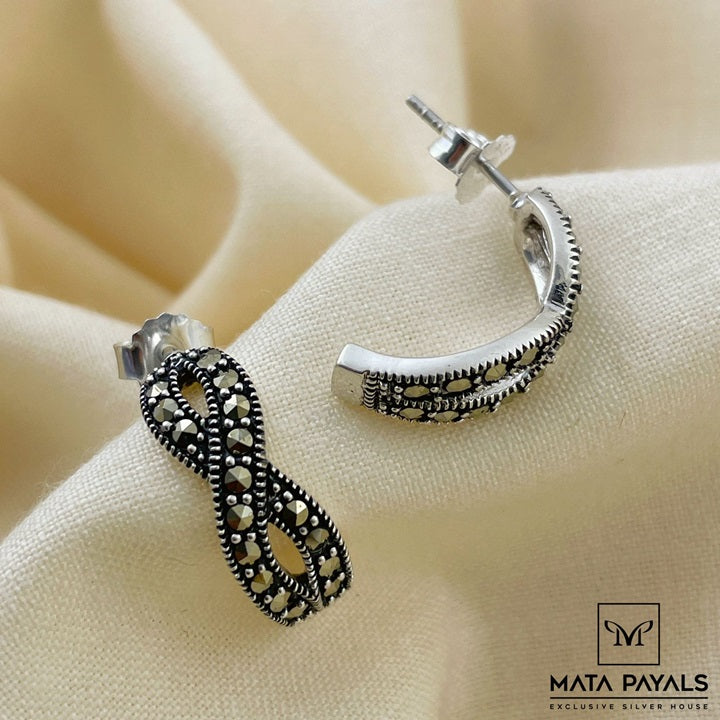 Impressive Marcasite Hoop